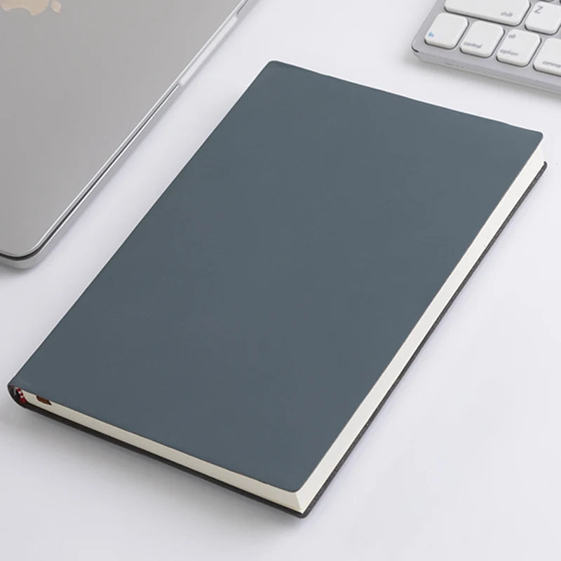 A5 Soft Leather Notebook With 120 Pages, Waterproof Cover navy-blue by HitMyNeed