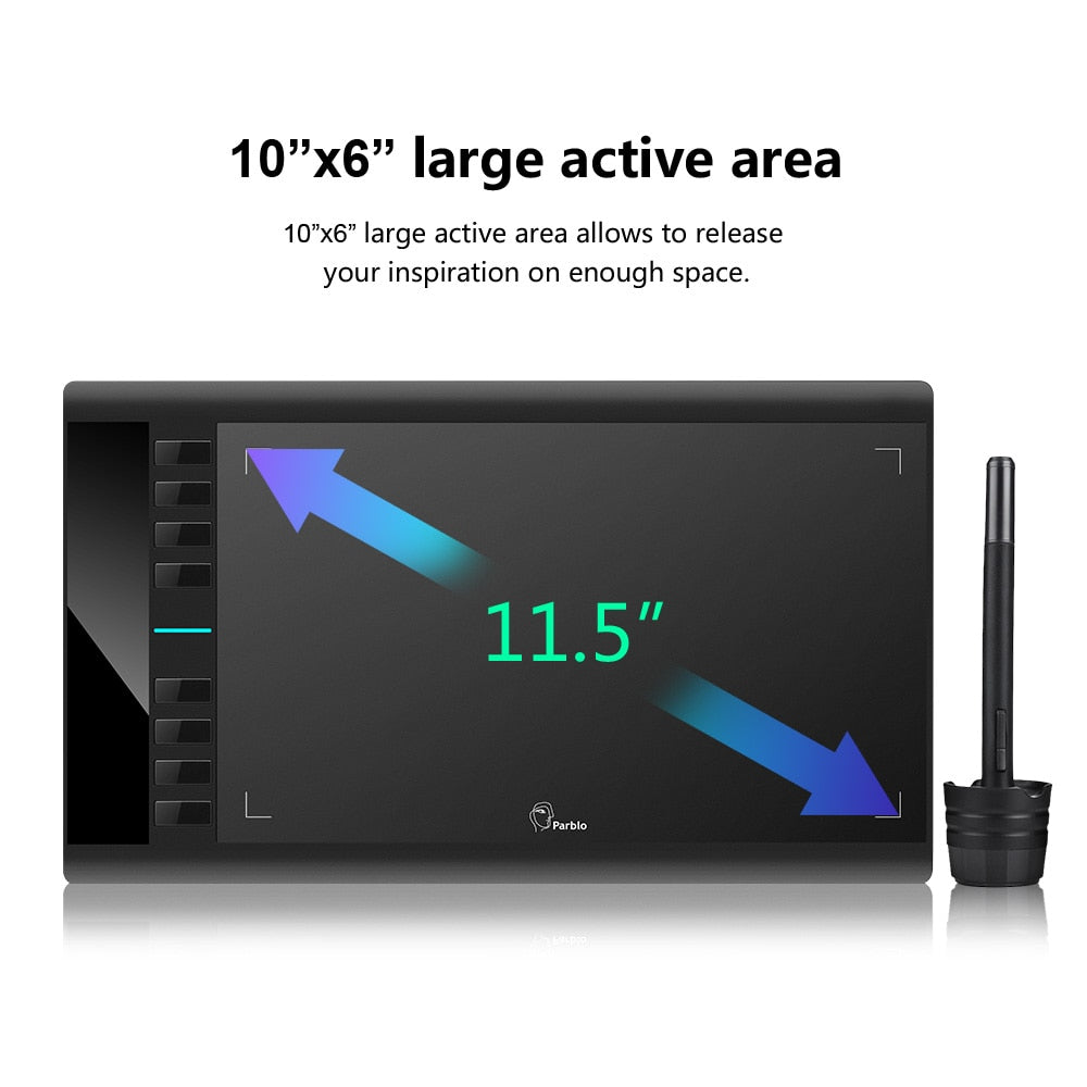 A610 Graphics Drawing Tablet with Digital Stylus by HitMyNeed