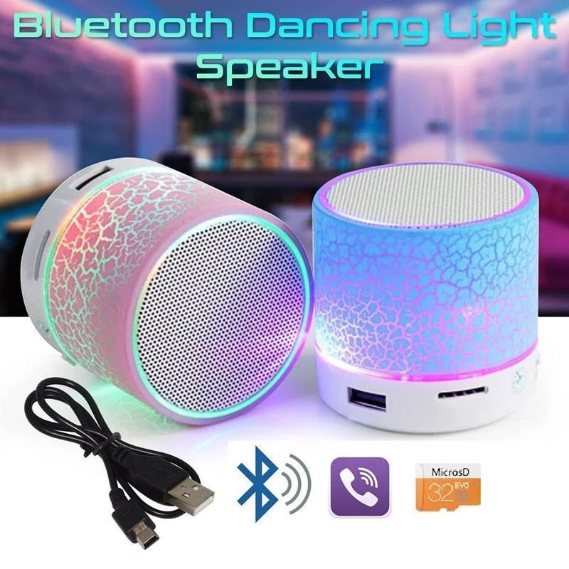 A9 Mini Bluetooth Speaker with LED Lights & TF Slot by HitMyNeed