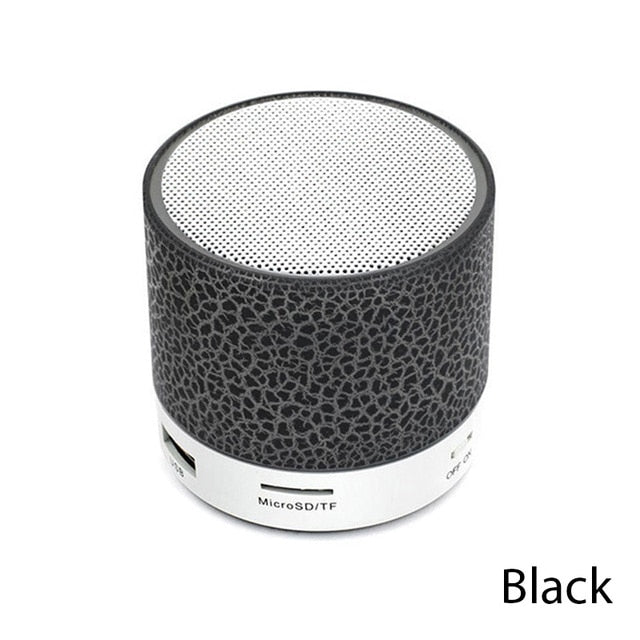 A9 Mini Bluetooth Speaker with LED Lights & TF Slot black by HitMyNeed