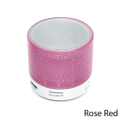 A9 Mini Bluetooth Speaker with LED Lights & TF Slot rose-red by HitMyNeed
