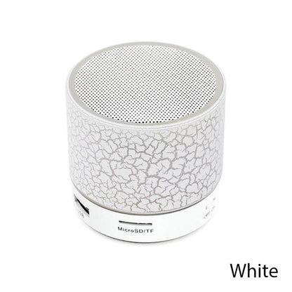 A9 Mini Bluetooth Speaker with LED Lights & TF Slot white by HitMyNeed