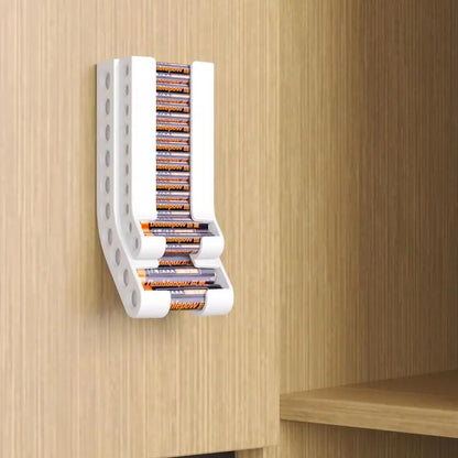 AA & AAA Wall-Mount Battery Organizer Dispenser by HitMyNeed
