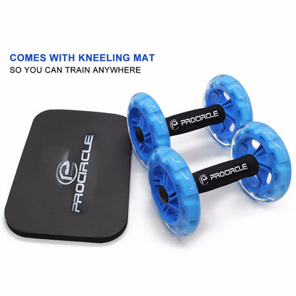 Ab Wheel Rollout Fitness Roller with Mat by HitMyNeed