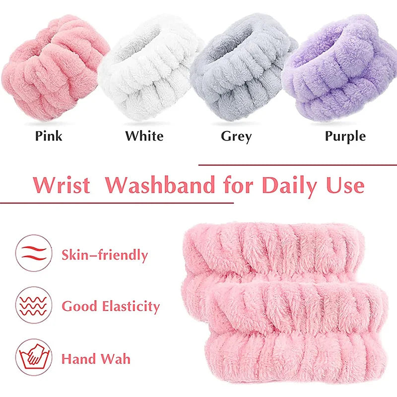 Absorbent Microfiber Face Wash Wristbands (Pair) by HitMyNeed