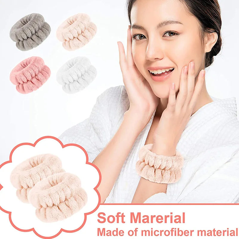 Absorbent Microfiber Face Wash Wristbands (Pair) by HitMyNeed