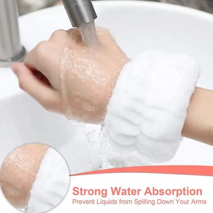 Absorbent Microfiber Face Wash Wristbands (Pair) by HitMyNeed