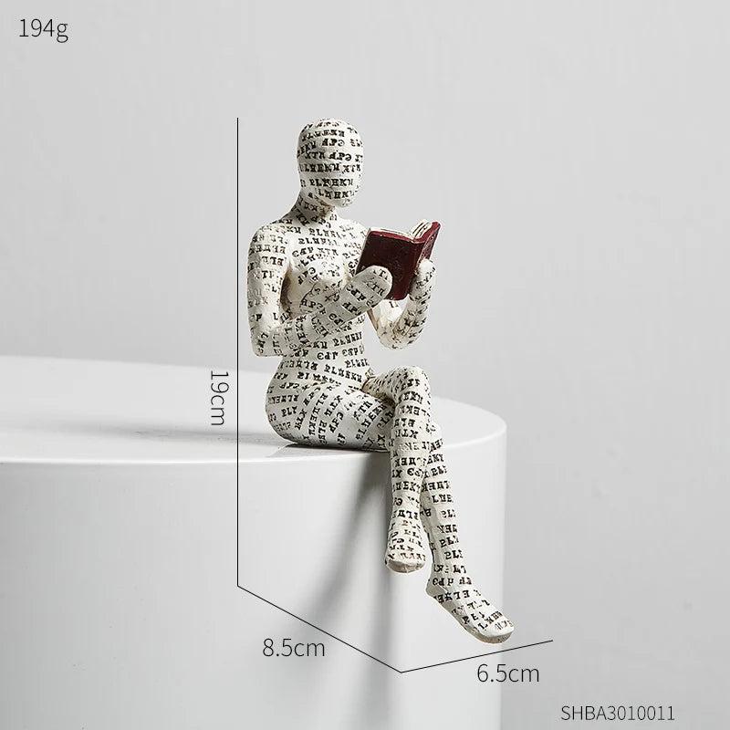 Abstract Nordic Figure Statue for Modern Interiors learning by HitMyNeed