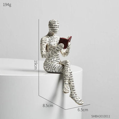 Abstract Nordic Figure Statue for Modern Interiors learning by HitMyNeed
