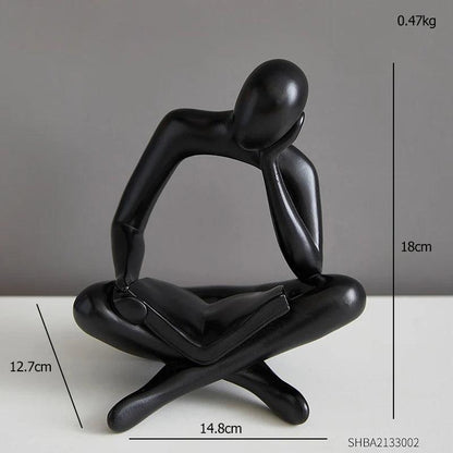 Abstract Nordic Figure Statue for Modern Interiors style-2-black by HitMyNeed