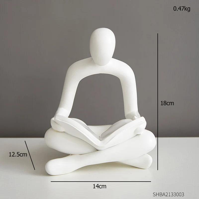 Abstract Nordic Figure Statue for Modern Interiors style-2-white by HitMyNeed