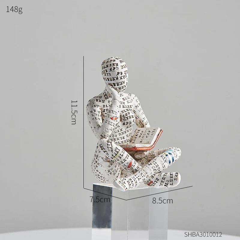 Abstract Nordic Figure Statue for Modern Interiors thinking by HitMyNeed