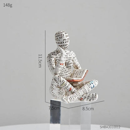 Abstract Nordic Figure Statue for Modern Interiors thinking by HitMyNeed