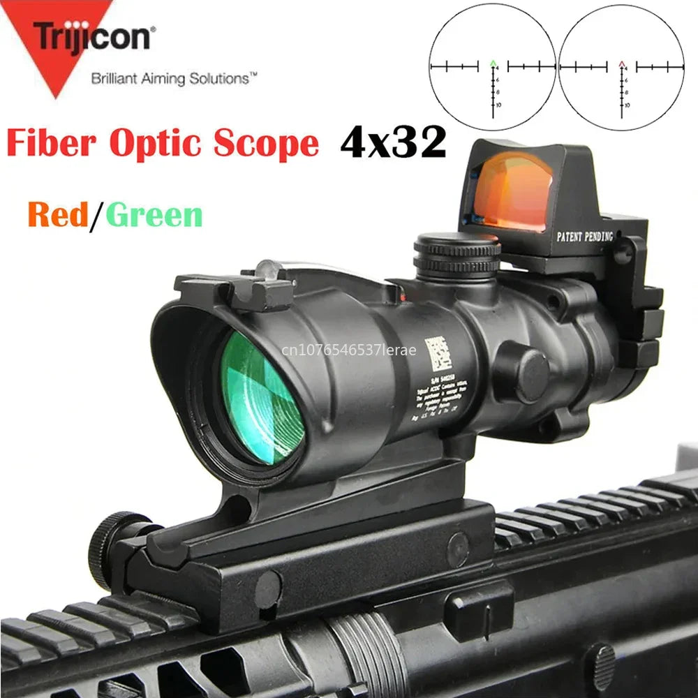 ACOG Style 4x32 Scope with RMR & Fiber Optic Reticle by HitMyNeed