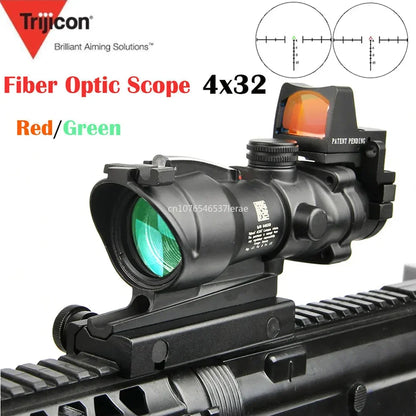 ACOG Style 4x32 Scope with RMR & Fiber Optic Reticle by HitMyNeed