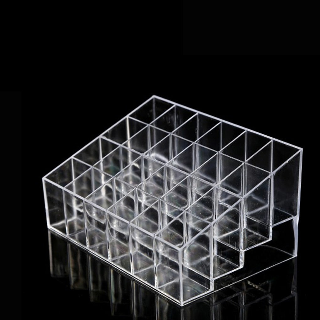 Acrylic 24-Grid Lipstick and Makeup Organizer by HitMyNeed