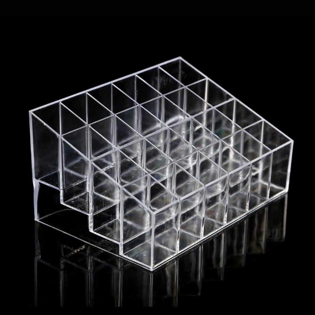 Acrylic 24-Grid Lipstick and Makeup Organizer by HitMyNeed
