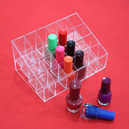 Acrylic 24-Grid Lipstick and Makeup Organizer by HitMyNeed