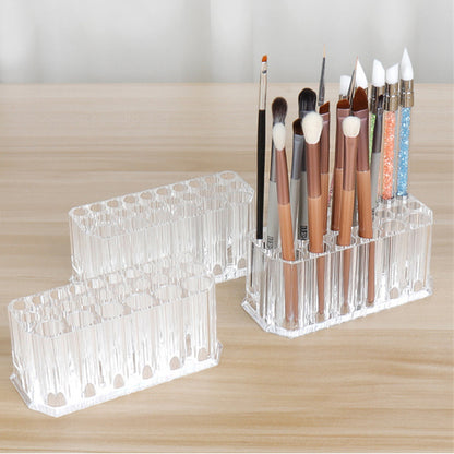 Acrylic 26 Hole Nail Brush Holder Organizer by HitMyNeed