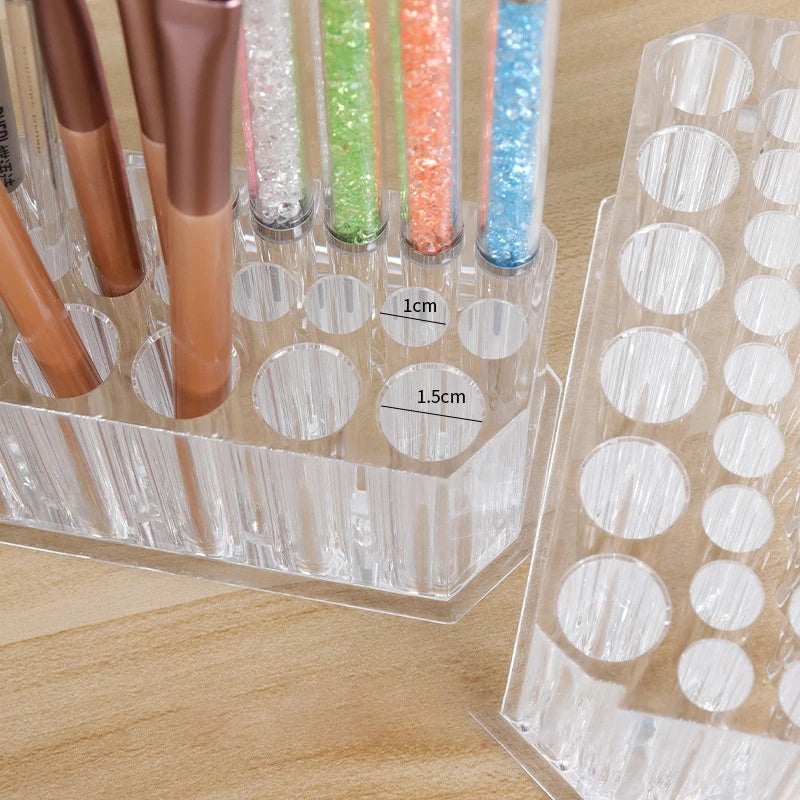 Acrylic 26 Hole Nail Brush Holder Organizer by HitMyNeed