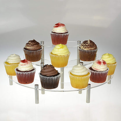 Acrylic 3-Tier Crescent Cupcake Stand Rack by HitMyNeed