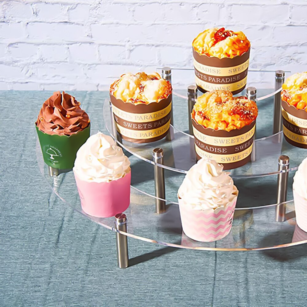 Acrylic 3-Tier Crescent Cupcake Stand Rack by HitMyNeed