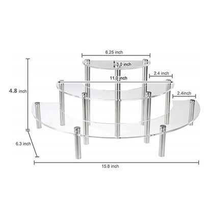 Acrylic 3-Tier Crescent Cupcake Stand Rack by HitMyNeed