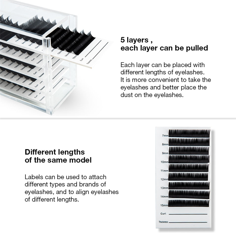 Acrylic 5 Layer Lash Tray Organizer by HitMyNeed