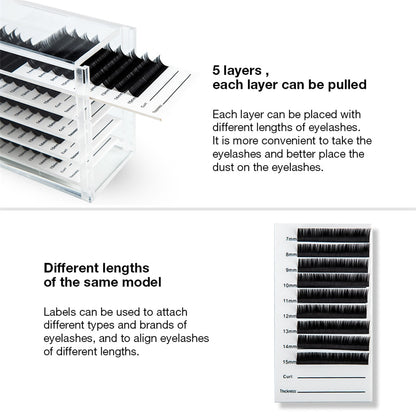 Acrylic 5 Layer Lash Tray Organizer by HitMyNeed