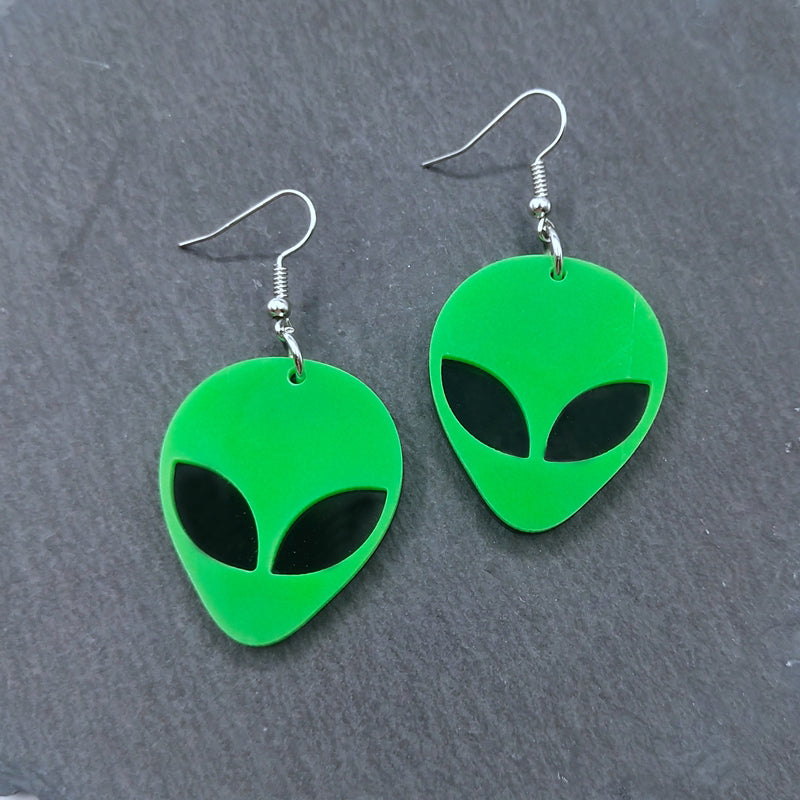 Acrylic Alien Drop Earrings for Women by HitMyNeed