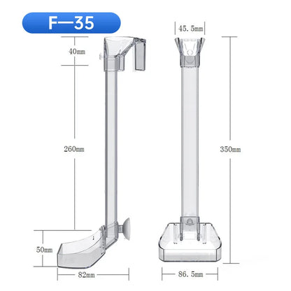 Acrylic Aquarium Feeding Tube with Anti-Stuck Design by HitMyNeed