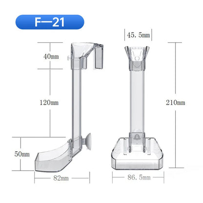 Acrylic Aquarium Feeding Tube with Anti-Stuck Design by HitMyNeed