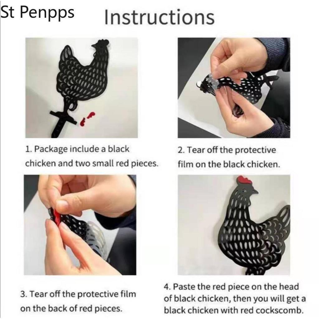 Acrylic Chicken Lawn Ornaments Set of 5 by HitMyNeed