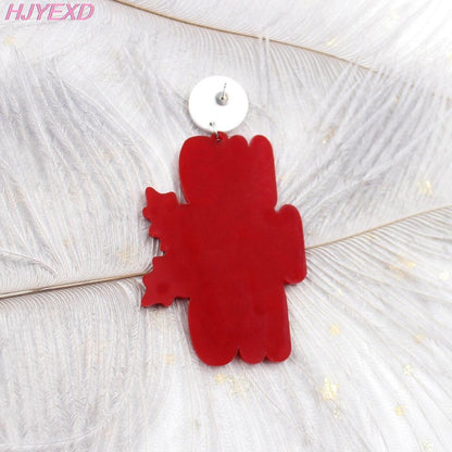 Acrylic Christmas Ho Ho Ho Dangle Earrings by HitMyNeed