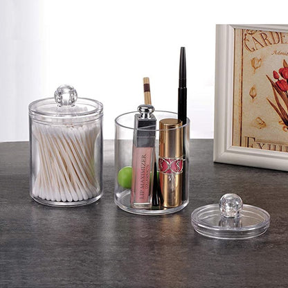 Acrylic Cotton Pad Containers Set of 2 by HitMyNeed
