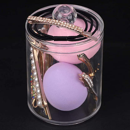 Acrylic Cotton Pad Containers Set of 2 by HitMyNeed