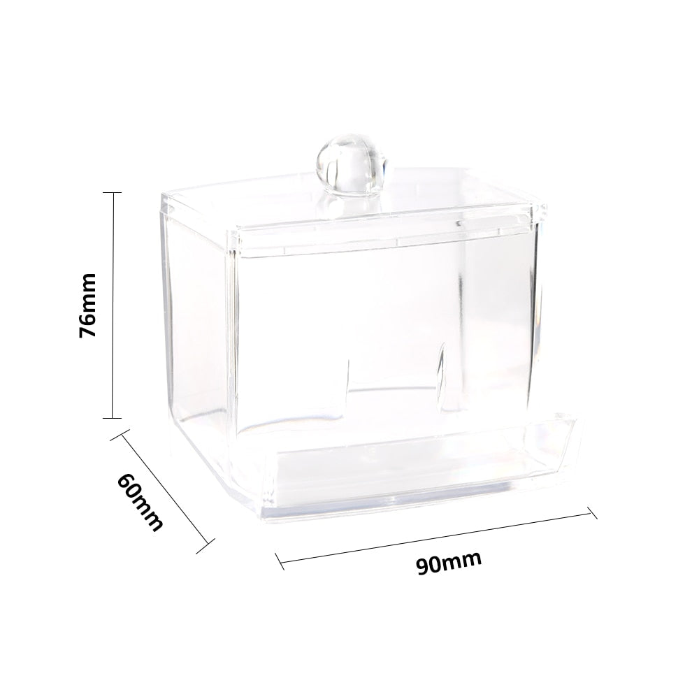 Acrylic Cotton Swab Holder with Lid by HitMyNeed