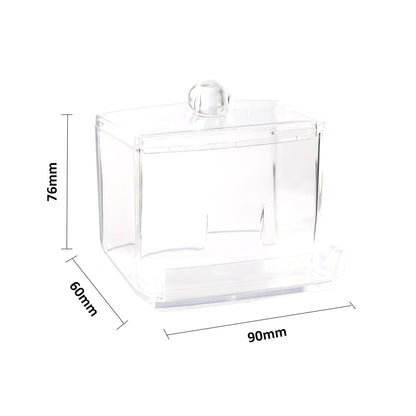 Acrylic Cotton Swab Holder with Lid by HitMyNeed