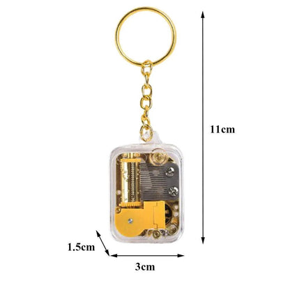 Acrylic DIY Crank Music Box Keychain Toy by HitMyNeed
