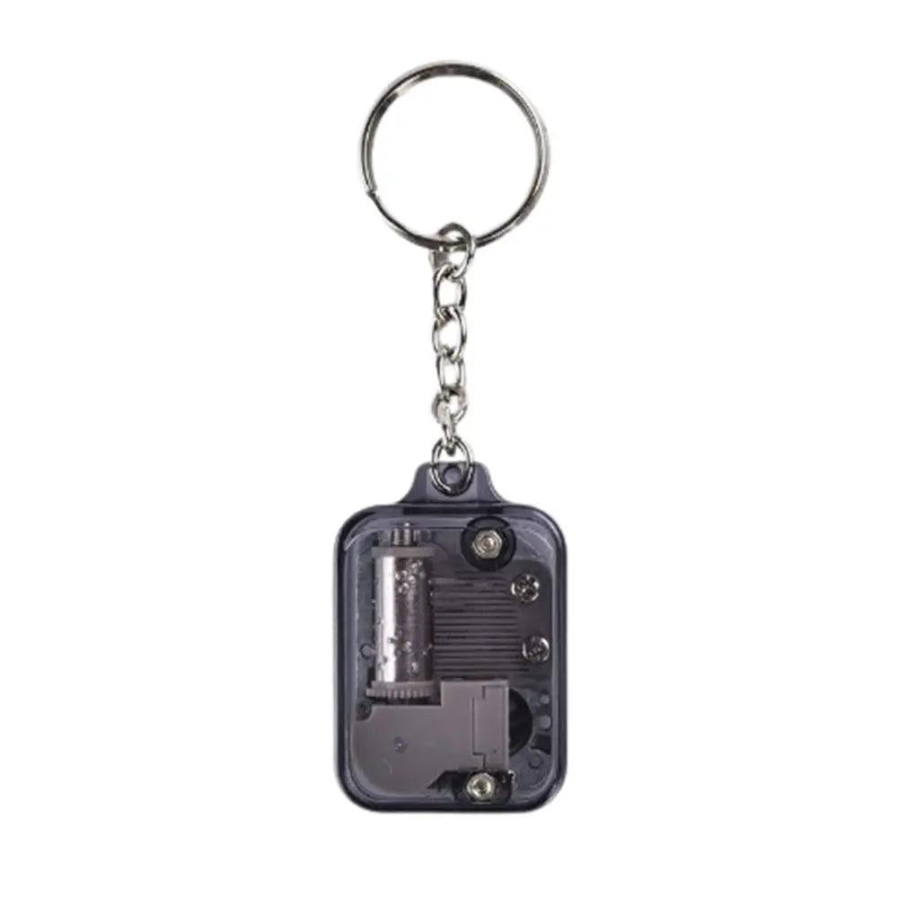 Acrylic DIY Crank Music Box Keychain Toy black by HitMyNeed