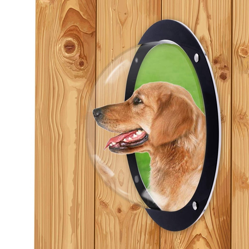 Acrylic Fence Dog Window Bubble Viewing Port by HitMyNeed