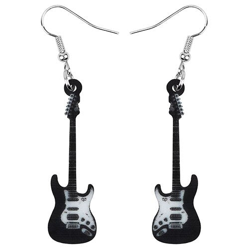 Acrylic Guitar Dangle Earrings for Girls & Women by HitMyNeed