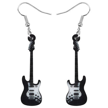 Acrylic Guitar Dangle Earrings for Girls & Women by HitMyNeed