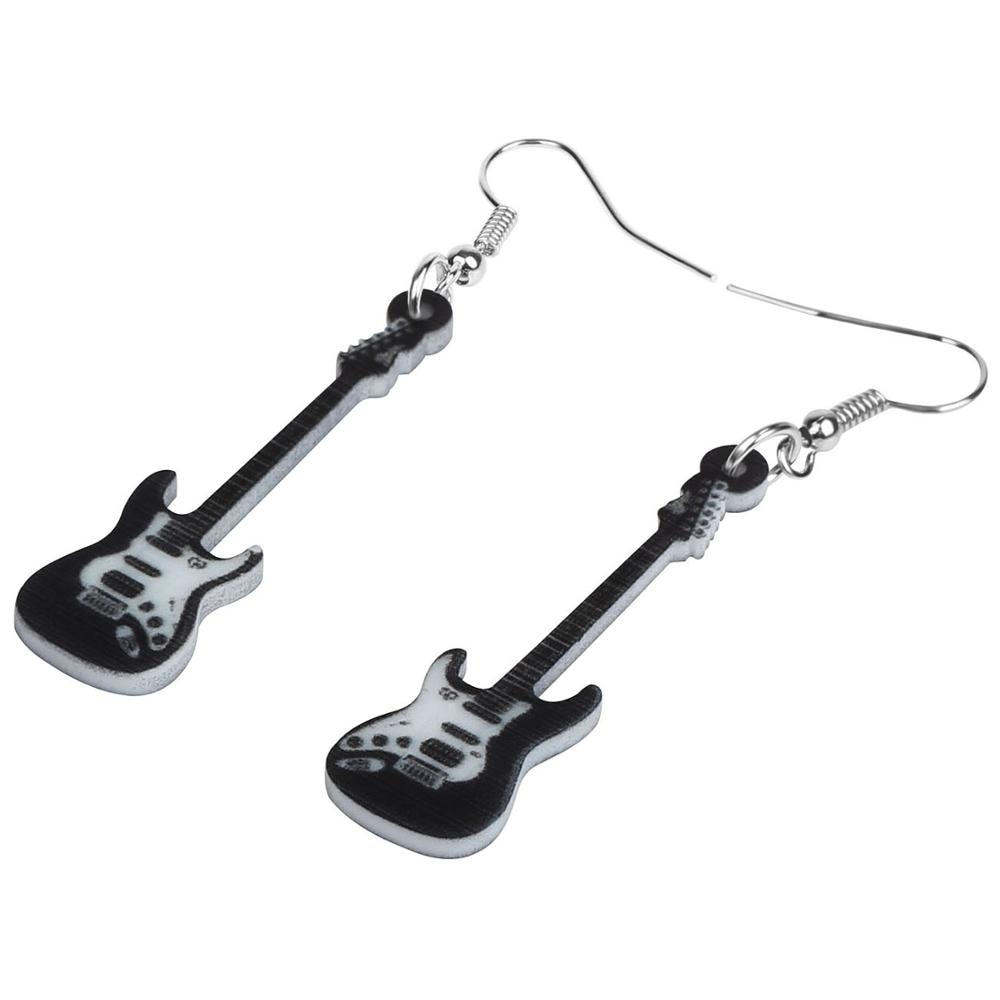 Acrylic Guitar Dangle Earrings for Girls & Women by HitMyNeed