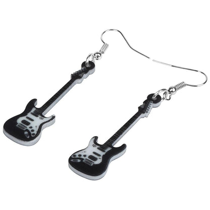 Acrylic Guitar Dangle Earrings for Girls & Women by HitMyNeed