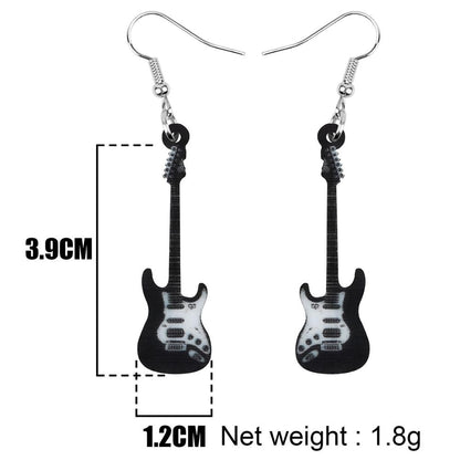 Acrylic Guitar Dangle Earrings for Girls & Women by HitMyNeed