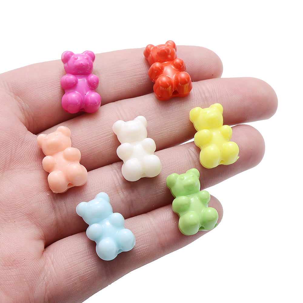 Acrylic Gummy Bear Beads 18x11mm (30 Pack) by HitMyNeed