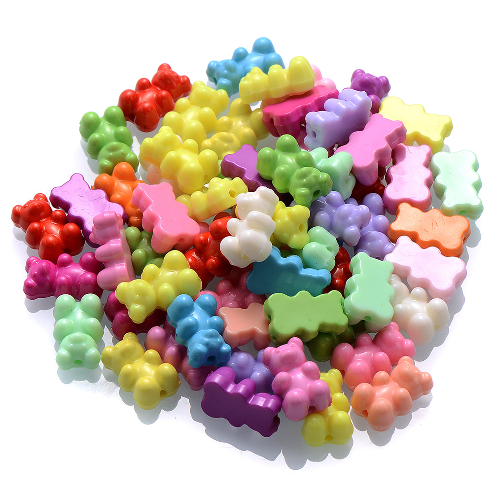 Acrylic Gummy Bear Beads 18x11mm (30 Pack) by HitMyNeed