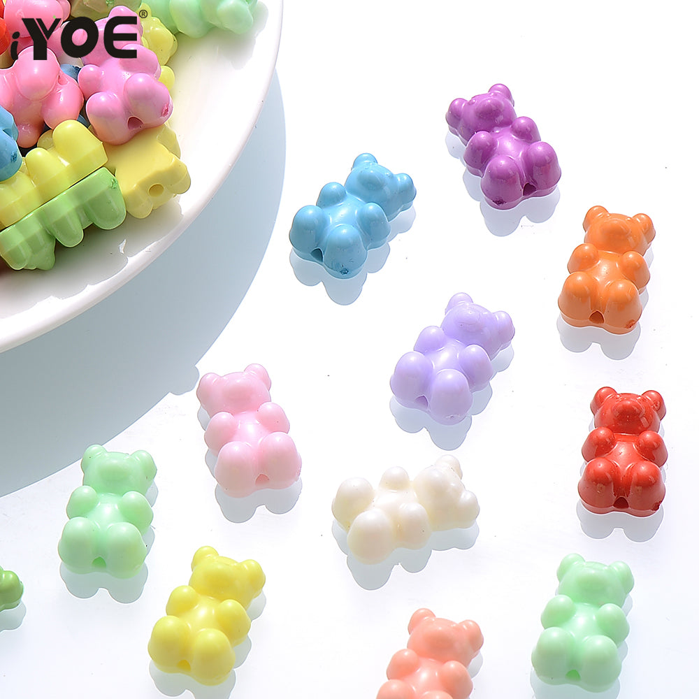 Acrylic Gummy Bear Beads 18x11mm (30 Pack) by HitMyNeed