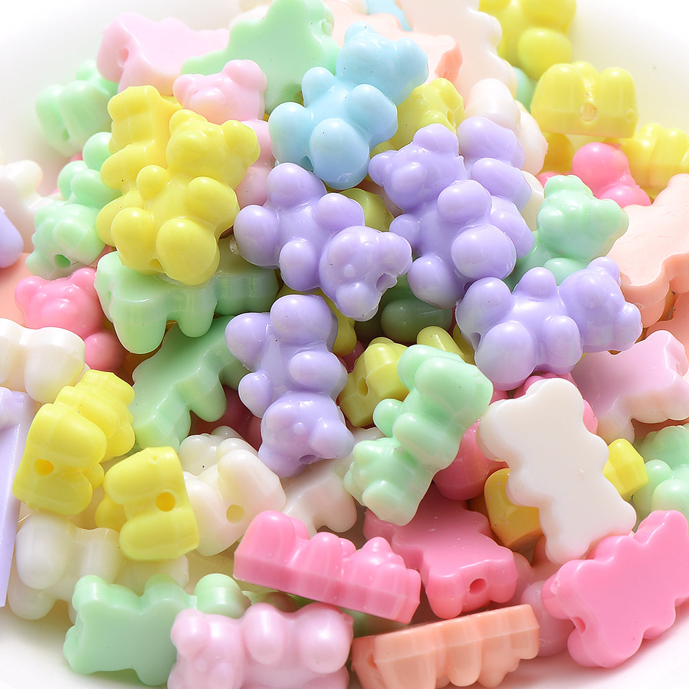 Acrylic Gummy Bear Beads 18x11mm (30 Pack) mix-2 by HitMyNeed